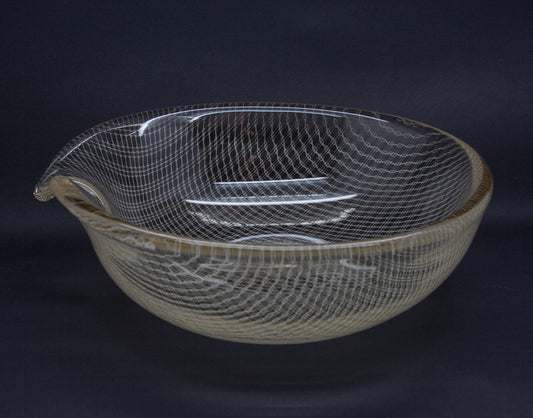 MILOS PULPITEL / RUDOLF SCHWEDLER Harrach Studio HARRTIL White Lattice Glass Bowl Mollaris.com