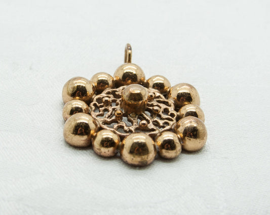 Modernist Brutalist Finnish Bronze Pendant Mollaris.com