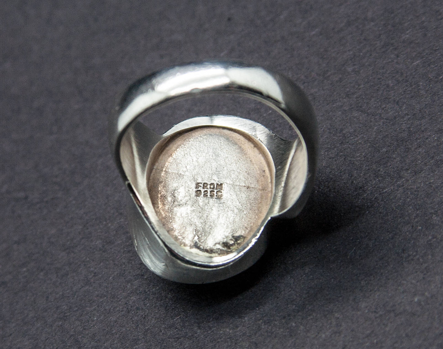 NIELS ERIK FROM Modernist Faux Ivory Cabochon Solid Sterling Silver Ring (925S) Mollaris.com