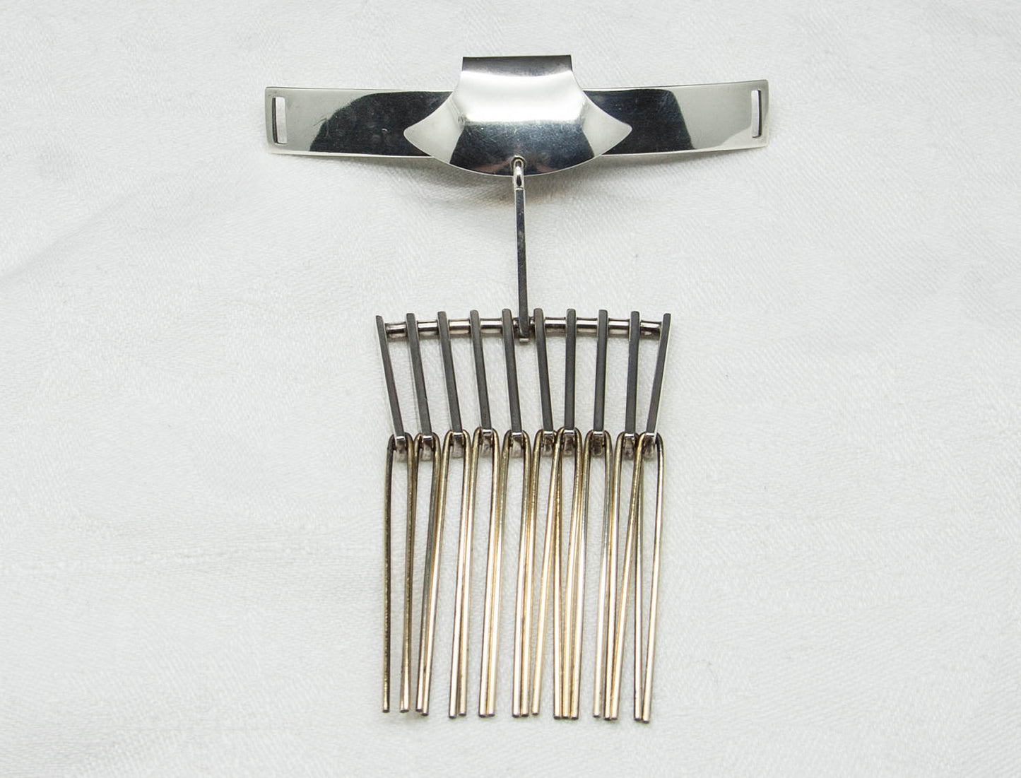 NIELS ERIK FROM Modernist Gilded Solid Sterling Silver Necktie Choker Collar (925S) Mollaris.com