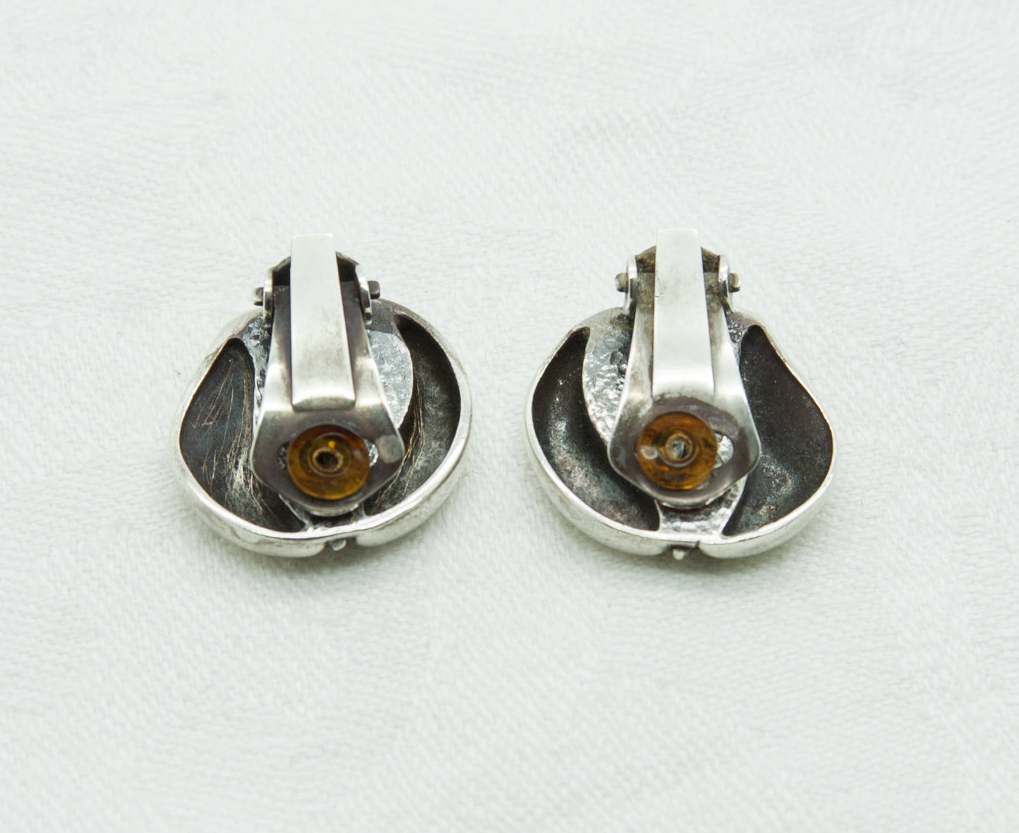 NIELS ERIK FROM Modernist Organic Clip-on Solid Sterling Silver Earrings (925S) Mollaris.com