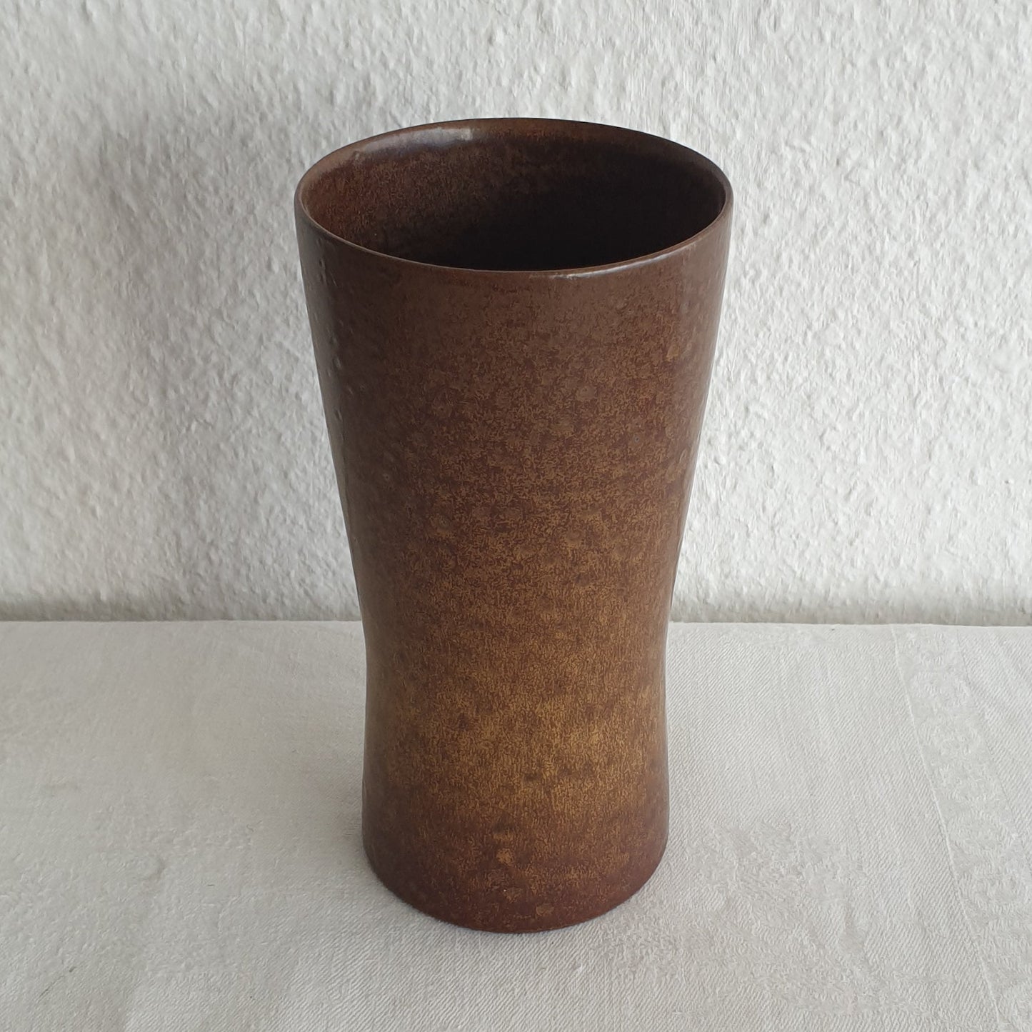 PER LINNEMANN SCHMIDT Palshus Dark Brown Sugar Glazed Stoneware Vase Mollaris.com