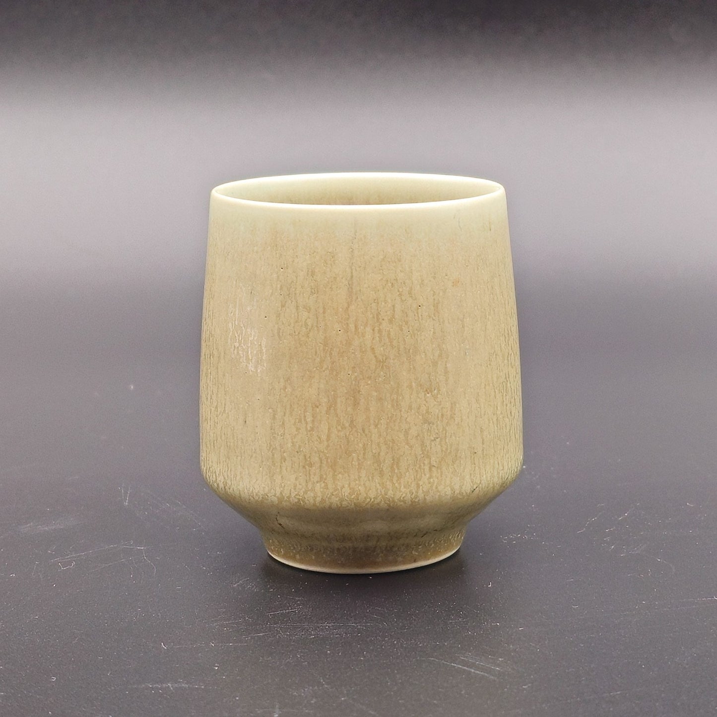 PER LINNEMANN SCHMIDT Palshus Light Brown Harefur Glazed Miniature Stoneware Vase Mollaris.com