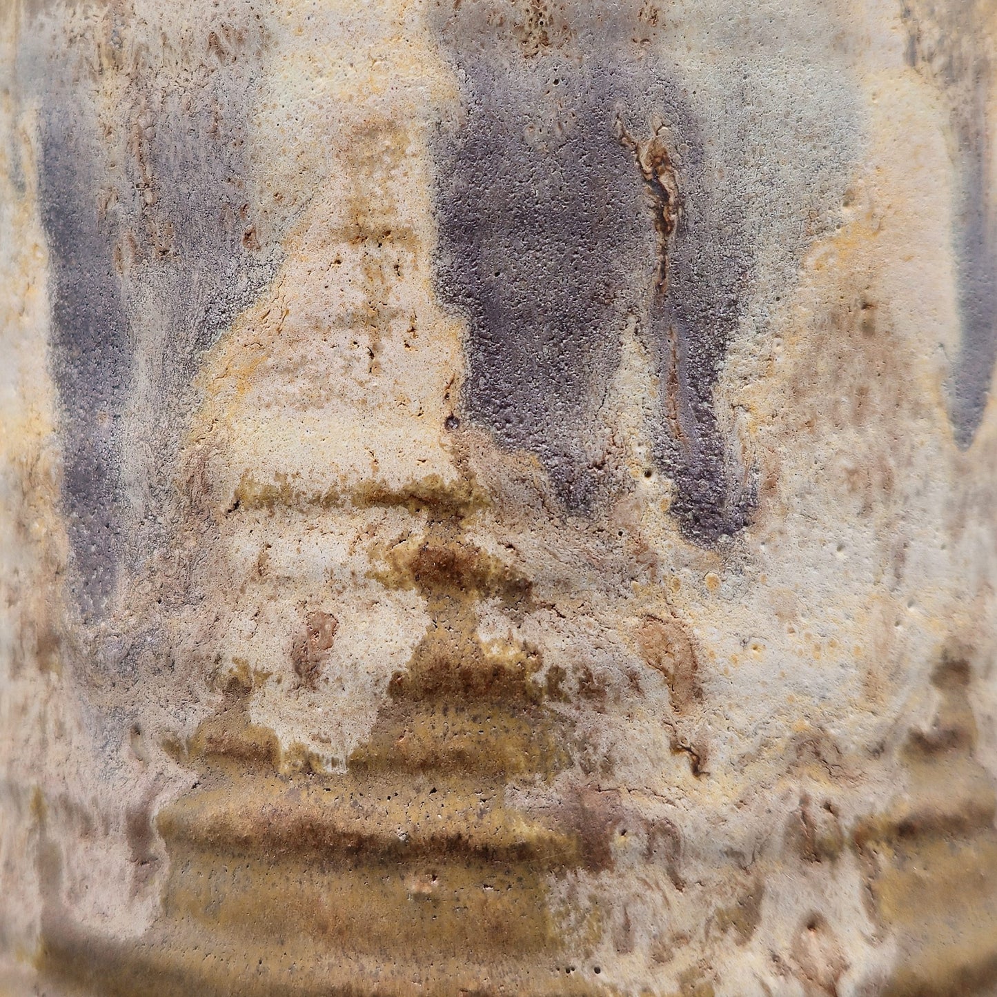 ARNE MÅRYD HÖGANÄS GREY BLUE BEIGE DRIP GLAZED STONEWARE VASE | 20TH CENTURY