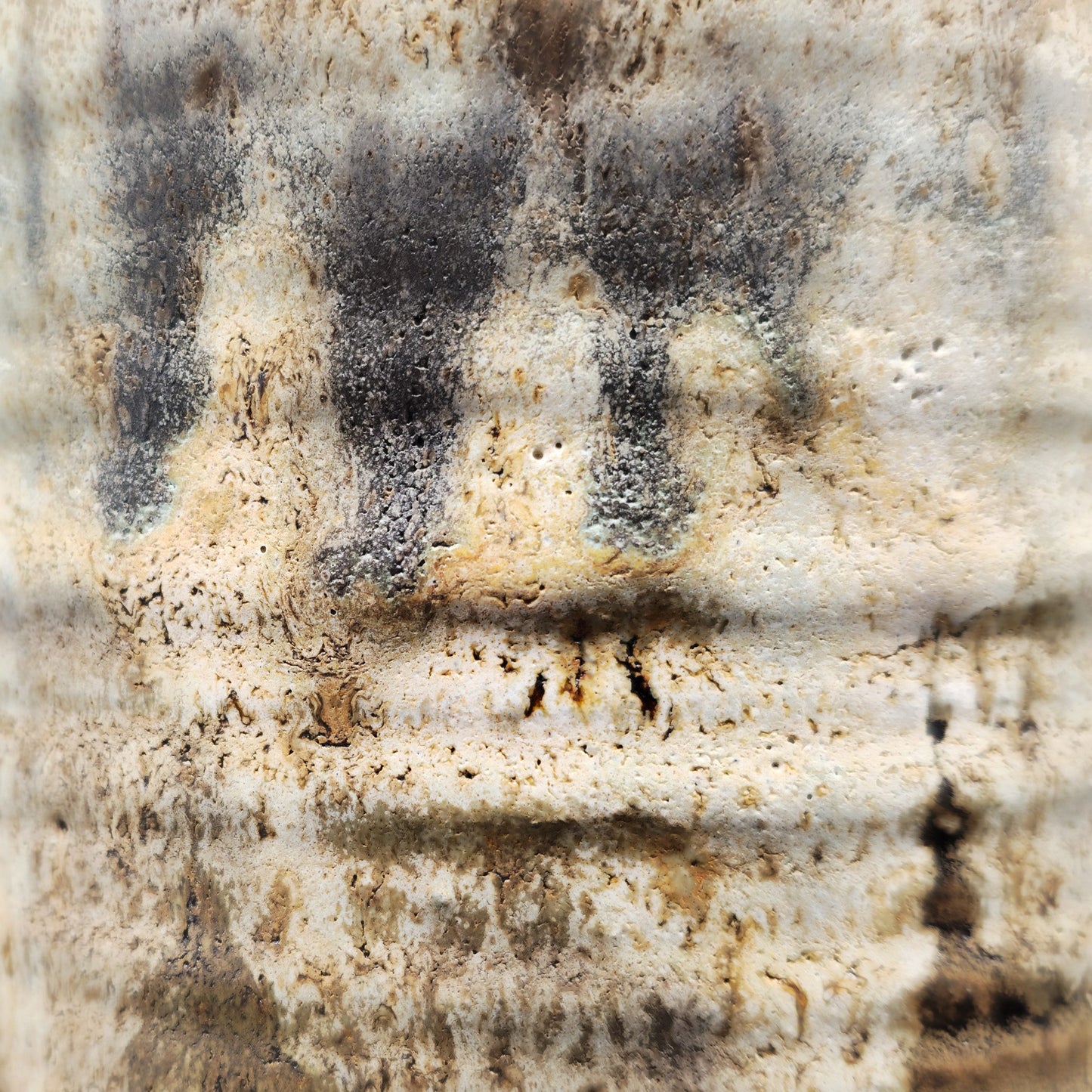 ARNE MÅRYD HÖGANÄS GREY BLUE BEIGE DRIP GLAZED STONEWARE VASE | 20TH CENTURY