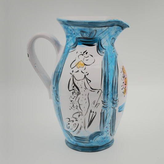 PETER SEKJÆR STUDIO CERAMICS DECORATED POTTERY PITCHER | 21ST CENTURY