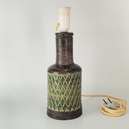 BITOSSI ALDO LONDI GREEN GLAZED CERAMIC TABLE LAMP | MID 20TH CENTURY