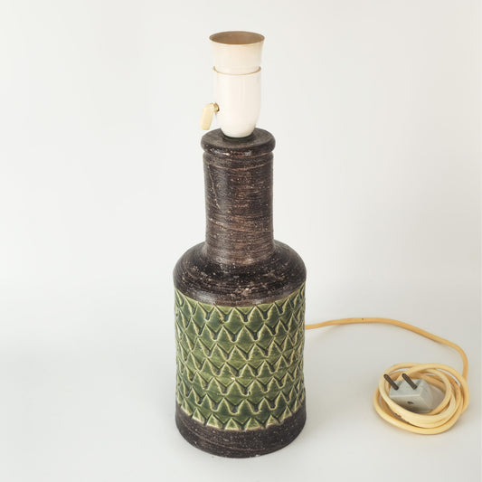 BITOSSI ALDO LONDI GREEN GLAZED CERAMIC TABLE LAMP | MID 20TH CENTURY