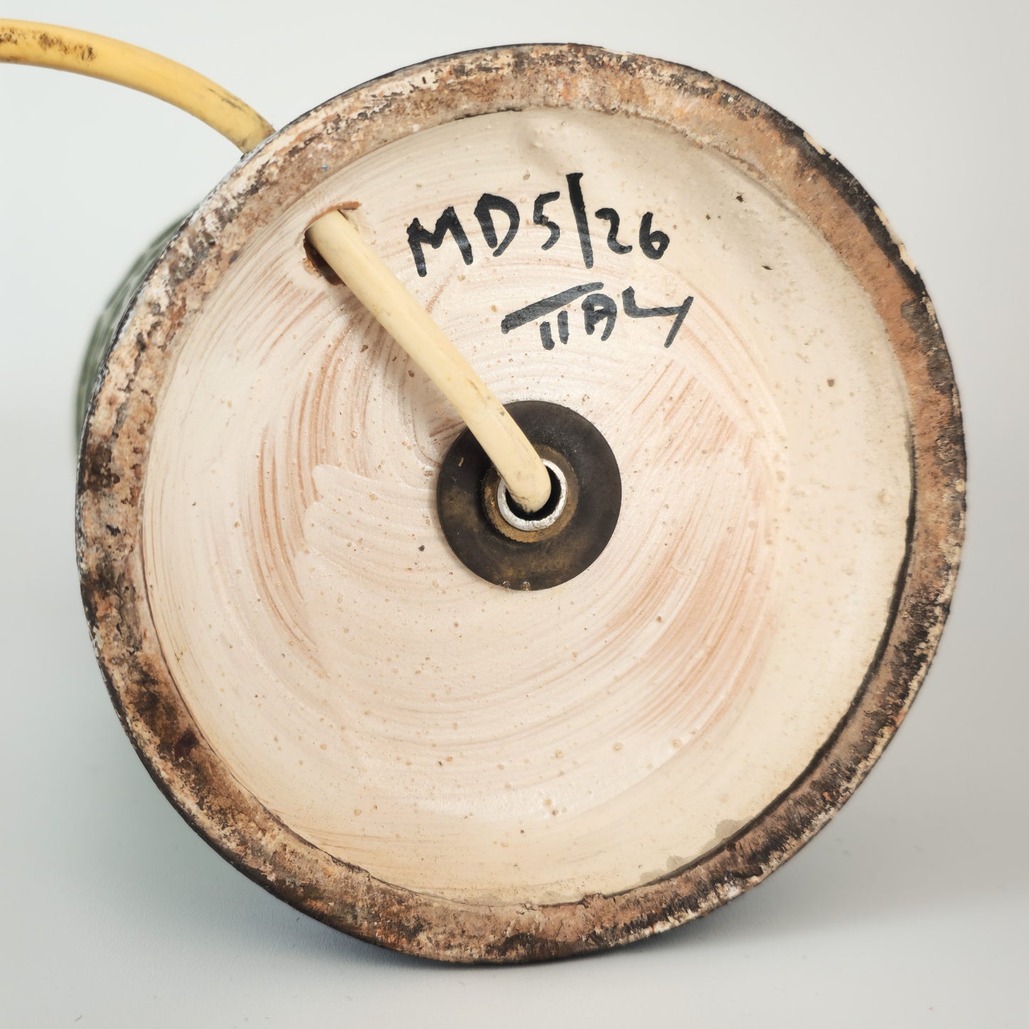 BITOSSI ALDO LONDI GREEN GLAZED CERAMIC TABLE LAMP | MID 20TH CENTURY