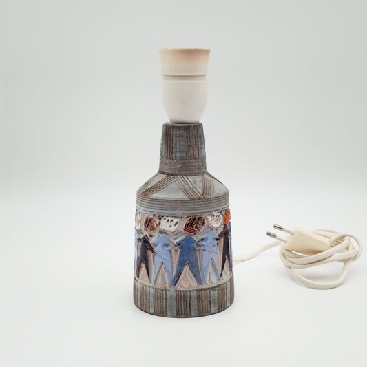 FRATELLI FANCIULLACCI DANCING PEOPLE SGRAFFITO CERAMIC TABLE LAMP | MID 20TH CENTURY