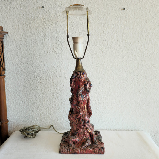 A UNIQUE THEODOR FRIESTAD (1876-1950) EGERSUNDS FAYANCEFABRIK SCULPTURAL CERAMIC LAMP | DATED 1938, 20TH CENTURY
