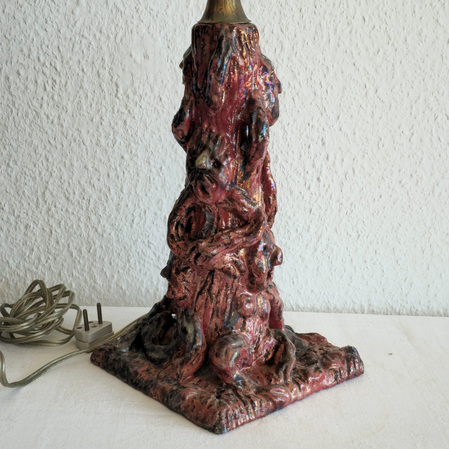 A UNIQUE THEODOR FRIESTAD (1876-1950) EGERSUNDS FAYANCEFABRIK SCULPTURAL CERAMIC LAMP | DATED 1938, 20TH CENTURY