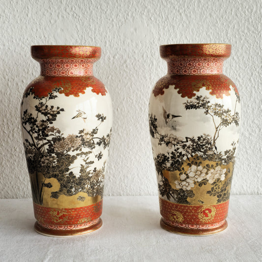 A PAIR OF JAPANESE KUTANI WARE VASES | MEIJI PERIOD, LATE 19TH CENTURY