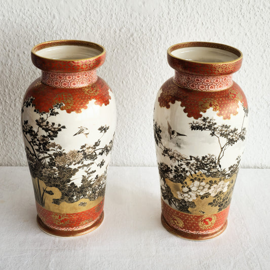 A PAIR OF JAPANESE KUTANI WARE VASES | MEIJI PERIOD, LATE 19TH CENTURY