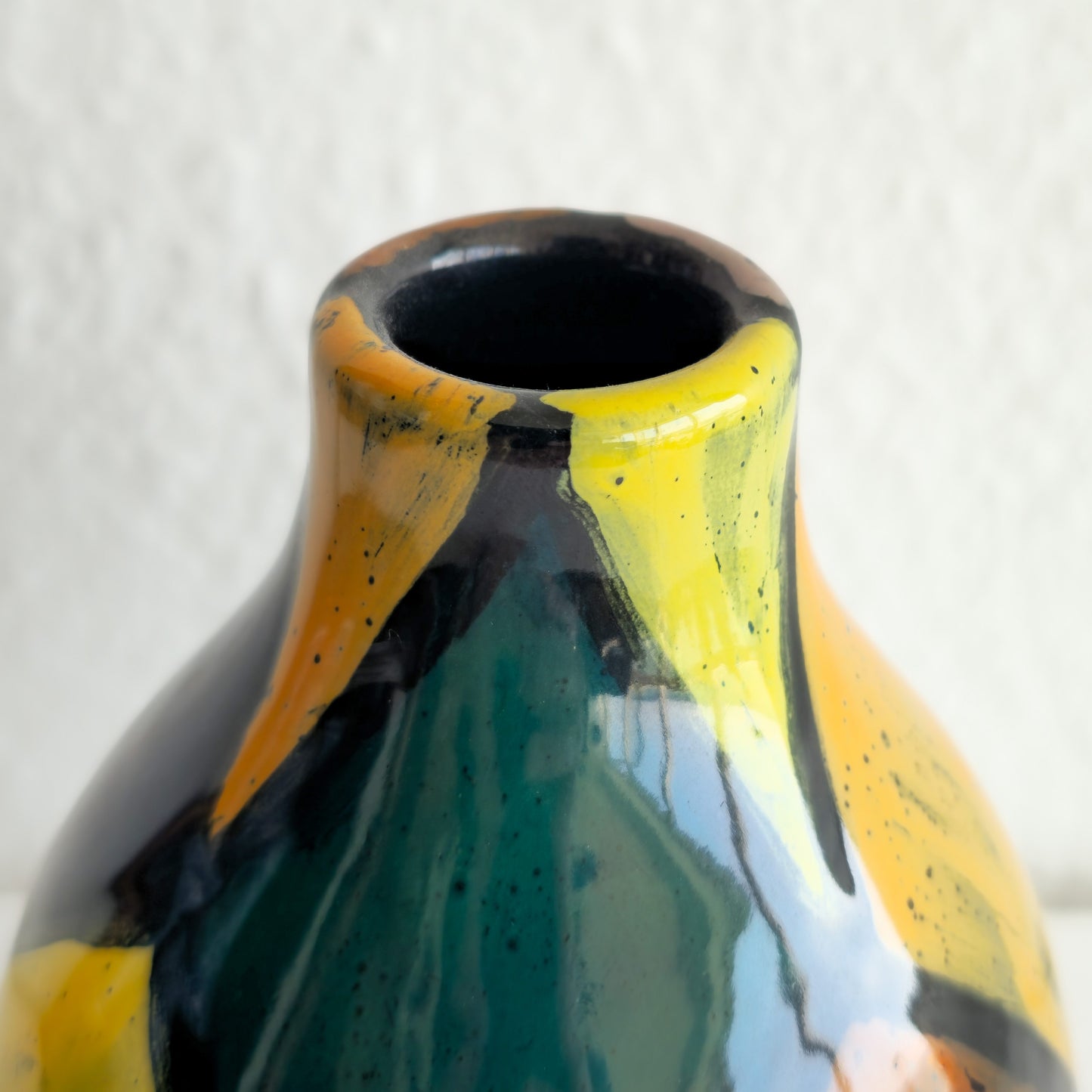 BITOSSI HARLEQUIN PATTERN CERAMIC VASE | MID 20TH CENTURY