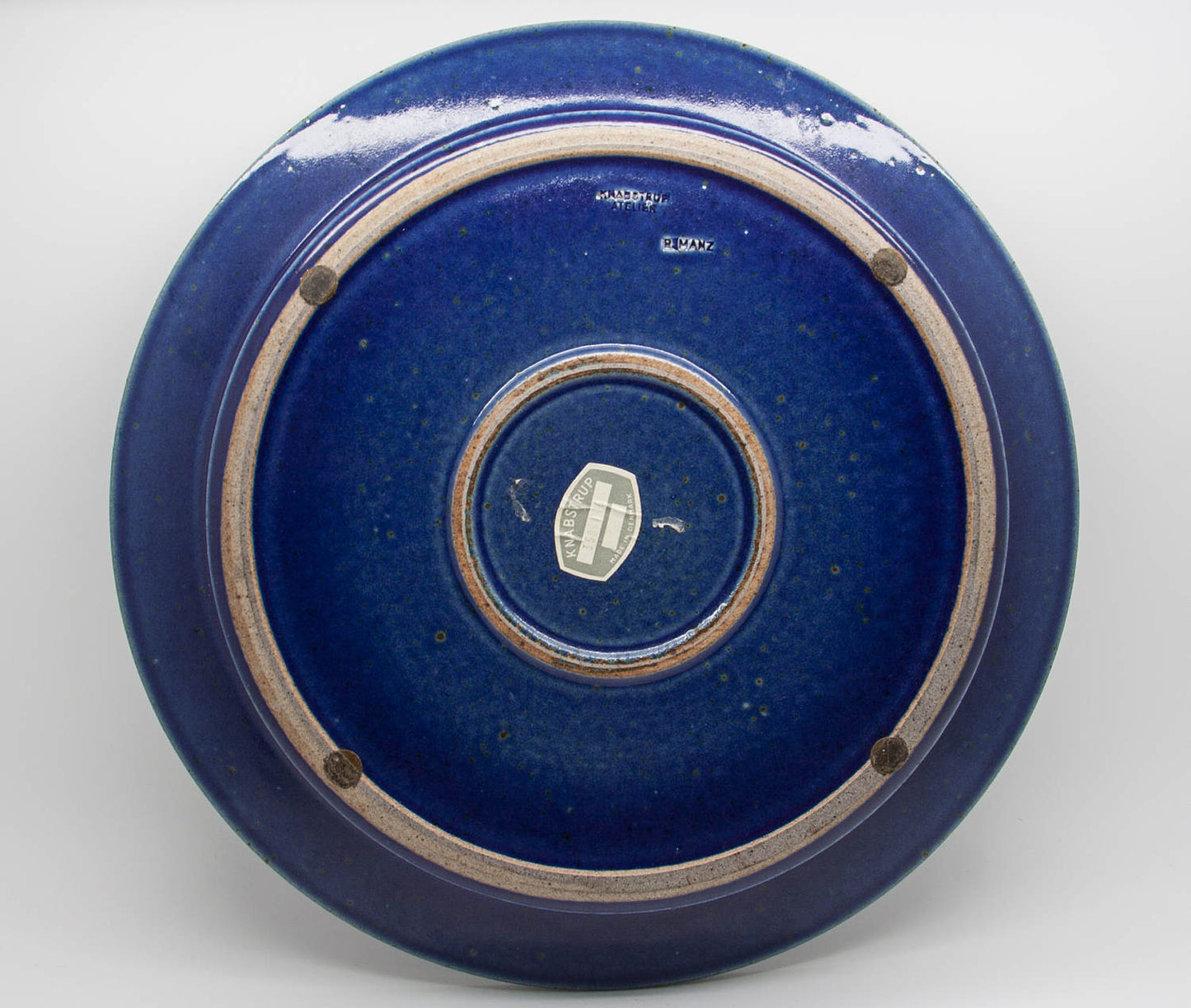 RICHARD MANZ Knabstrup Blue Glazed Stoneware Bowl Mollaris.com