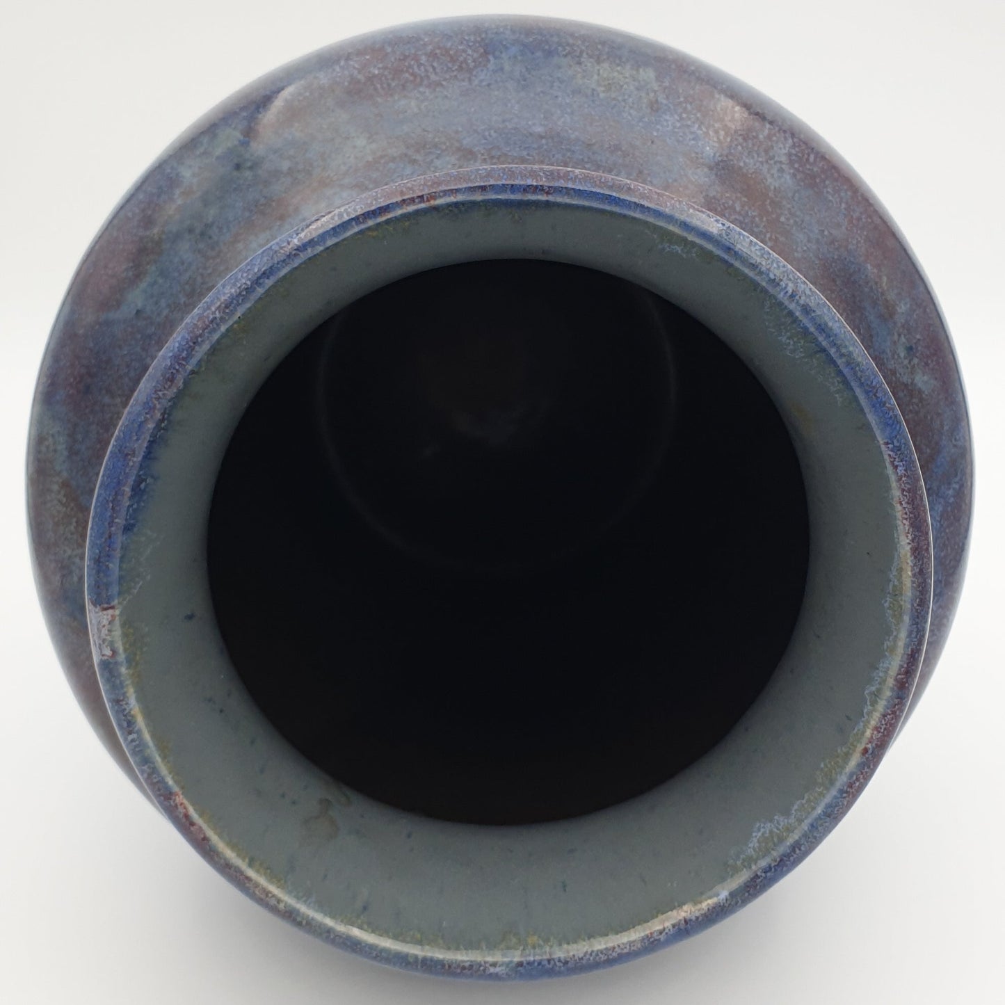RICHARD MAX KRAUSE (R.M. Krause) Antique Dark Blue Purple Brown Glazed Ceramics Vase Mollaris.com