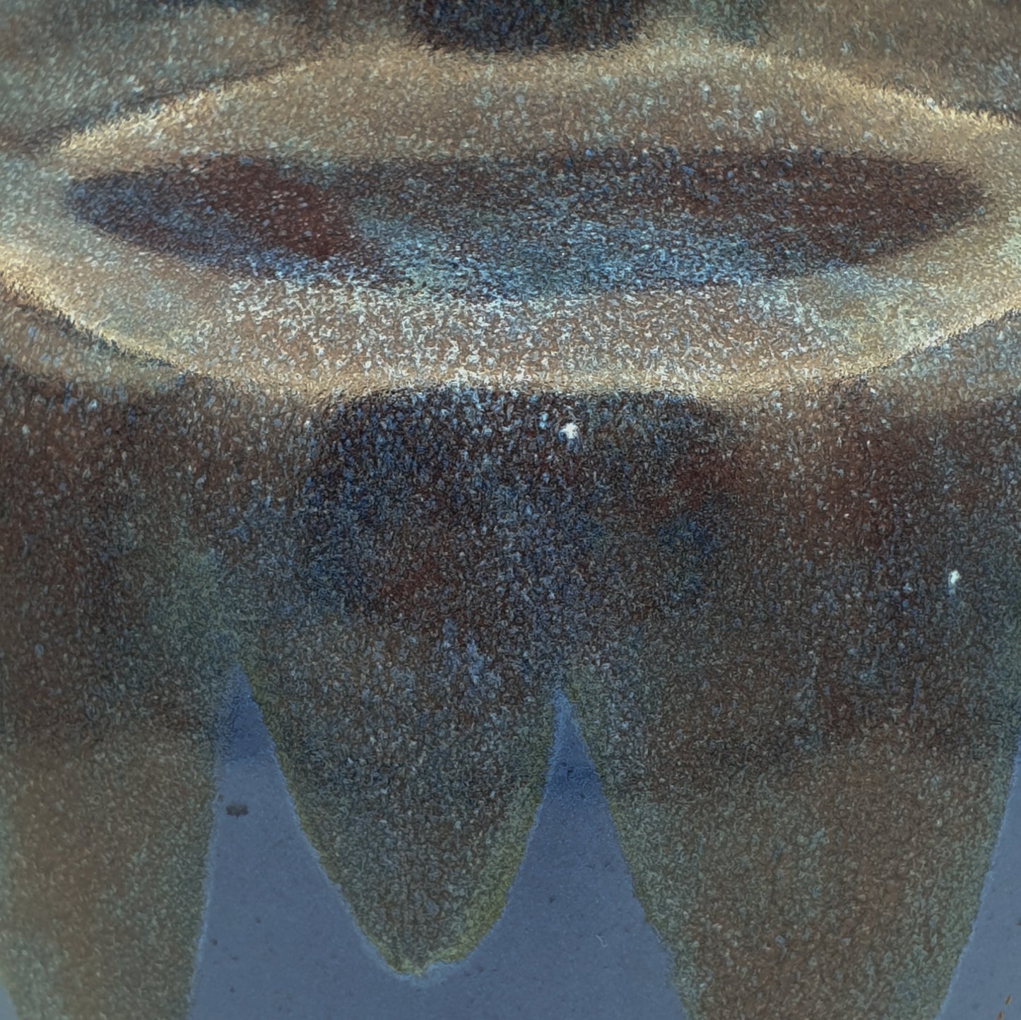 RICHARD MAX KRAUSE (R.M. Krause) Antique Dark Blue Purple Brown Glazed Ceramics Vase Mollaris.com