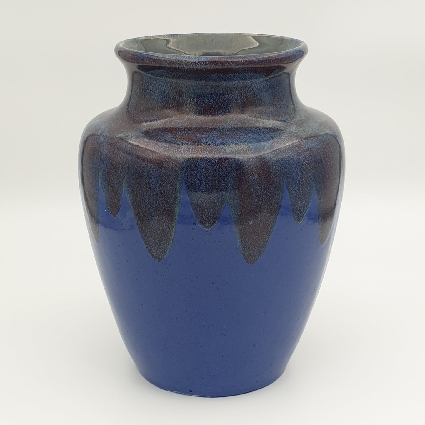 RICHARD MAX KRAUSE (R.M. Krause) Antique Dark Blue Purple Brown Glazed Ceramics Vase Mollaris.com