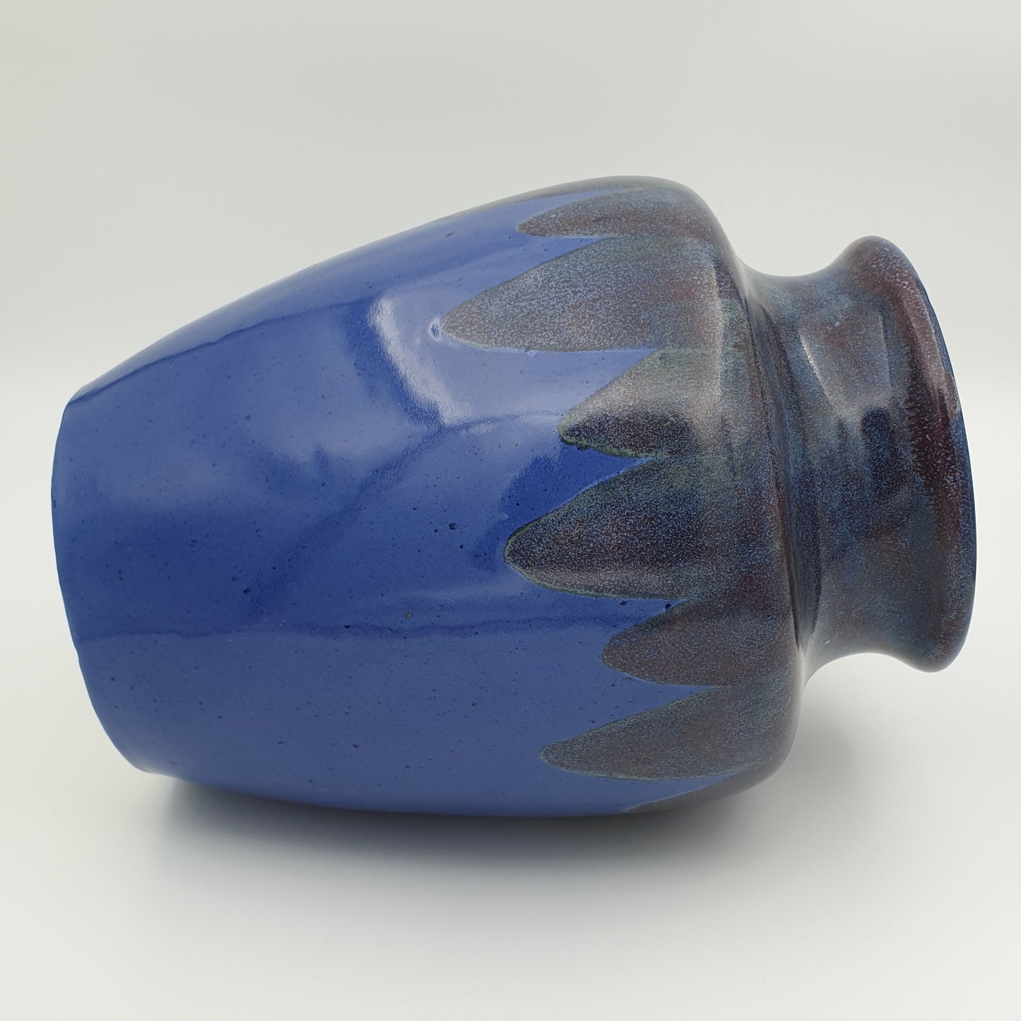 RICHARD MAX KRAUSE (R.M. Krause) Antique Dark Blue Purple Brown Glazed Ceramics Vase Mollaris.com