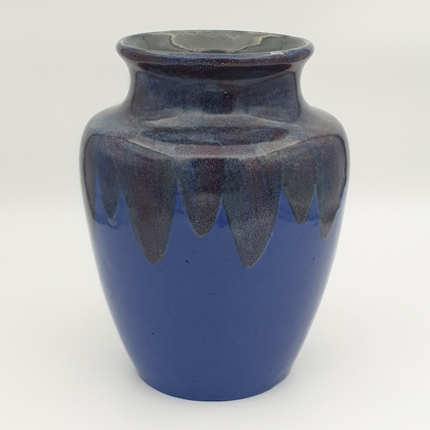 RICHARD MAX KRAUSE (R.M. Krause) Antique Dark Blue Purple Brown Glazed Ceramics Vase Mollaris.com