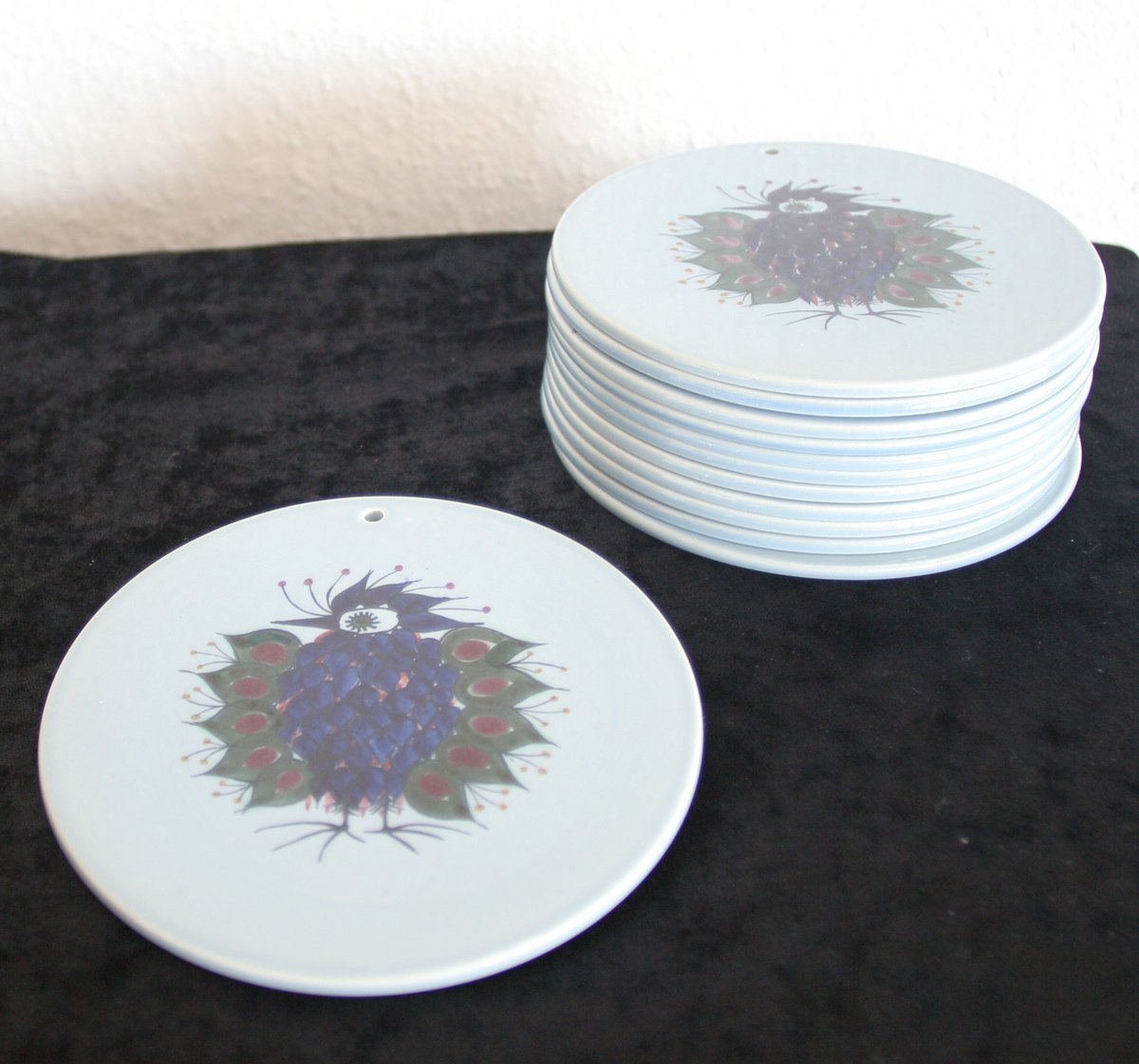 Royal Copenhagen BETH BREYEN Crazy Bird Faiance Plaque Buttering Board Mollaris.com