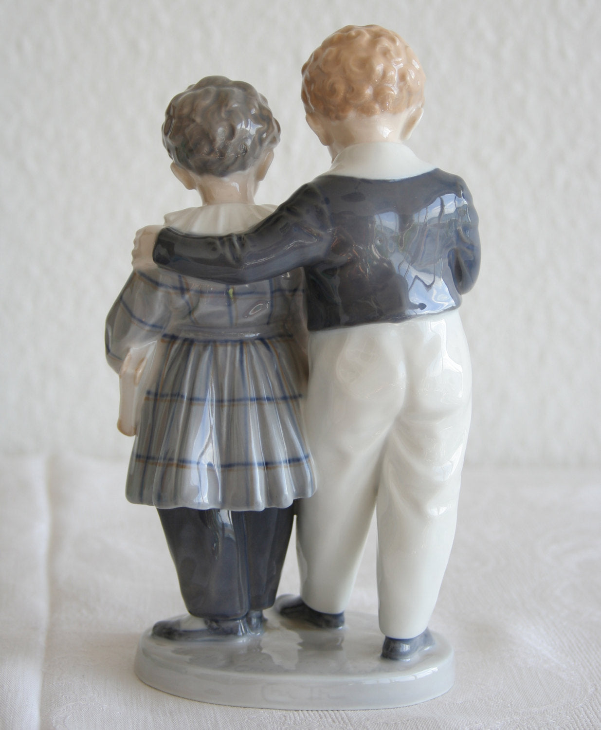 Royal Copenhagen CHRISTIAN WINTHER Decorated Porcelain FLIGHT TO AMERICA Figurine # 1761 Mollaris.com