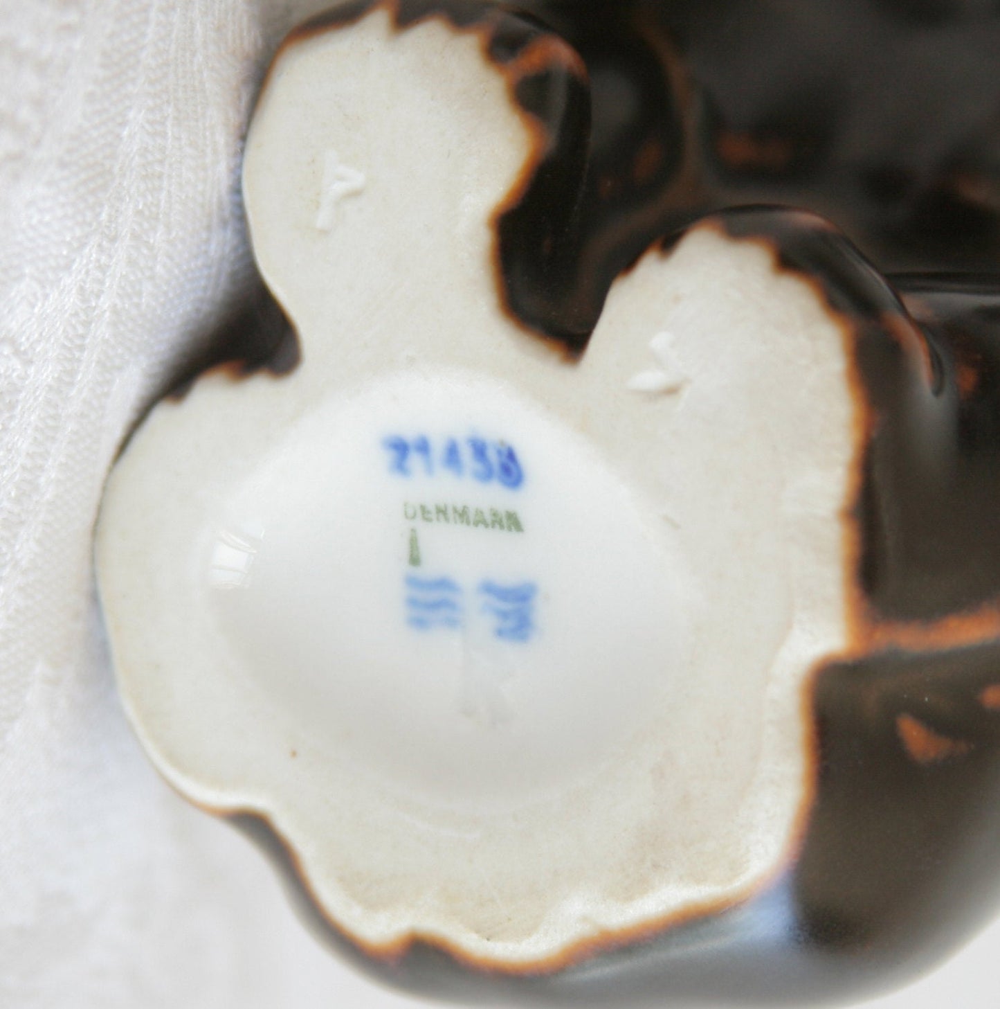 Royal Copenhagen KNUD KYHN Sung Glazed Stoneware Bear Cub Figurine # 21433 Mollaris.com