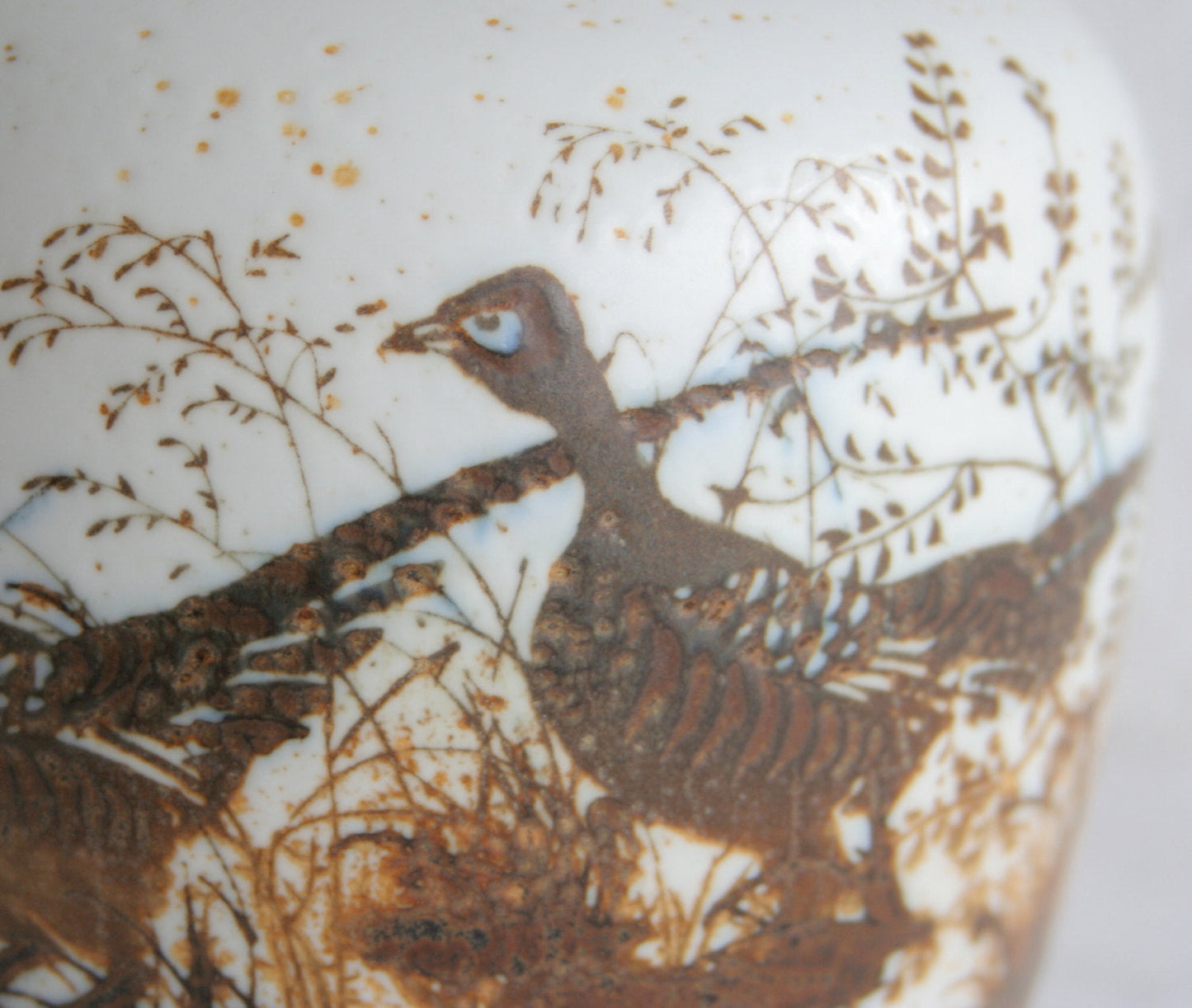 Royal Copenhagen NILS THORSSON Diana Pheasant Porcelain Vase Mollaris.com