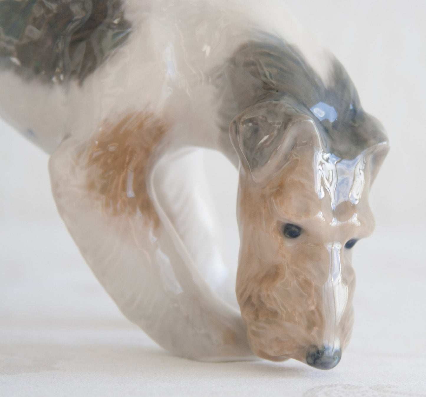 Royal Copenhagen PLATEN HALLERMUNDT Wire Haired Fox Terrier Porcelain Figurine # 3020 Mollaris.com