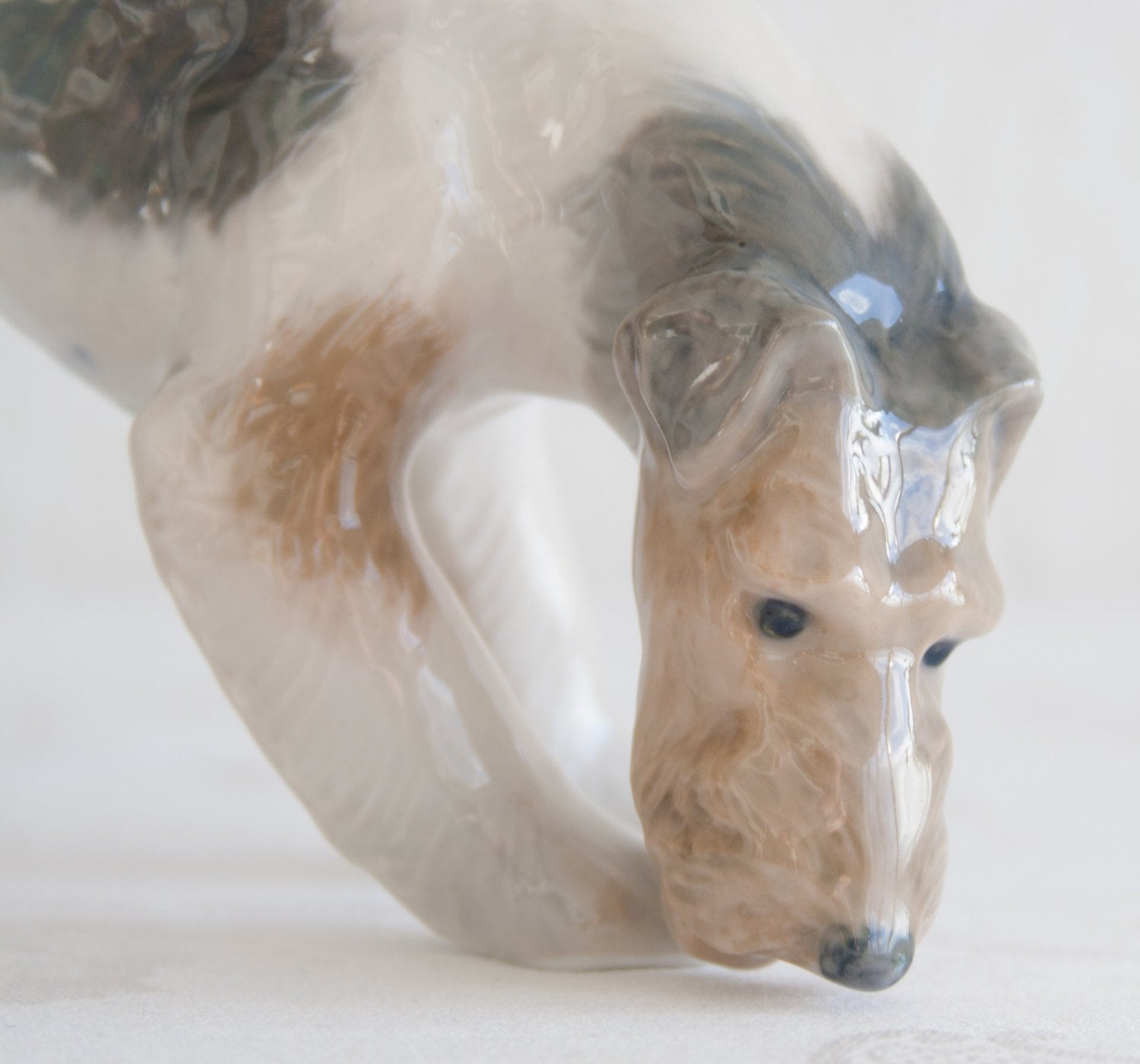 Royal Copenhagen PLATEN HALLERMUNDT Wire Haired Fox Terrier Porcelain Figurine # 3020 Mollaris.com