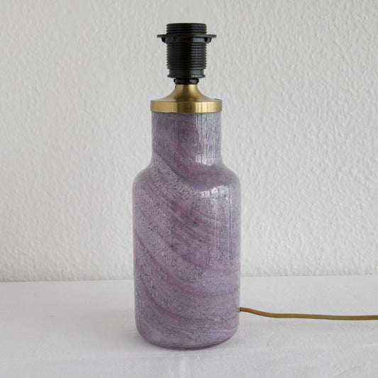 SIDSE WERNER Holmegaard TROLDGLAS Amethyst Marbled Crystal Glass Table Lamp Mollaris.com