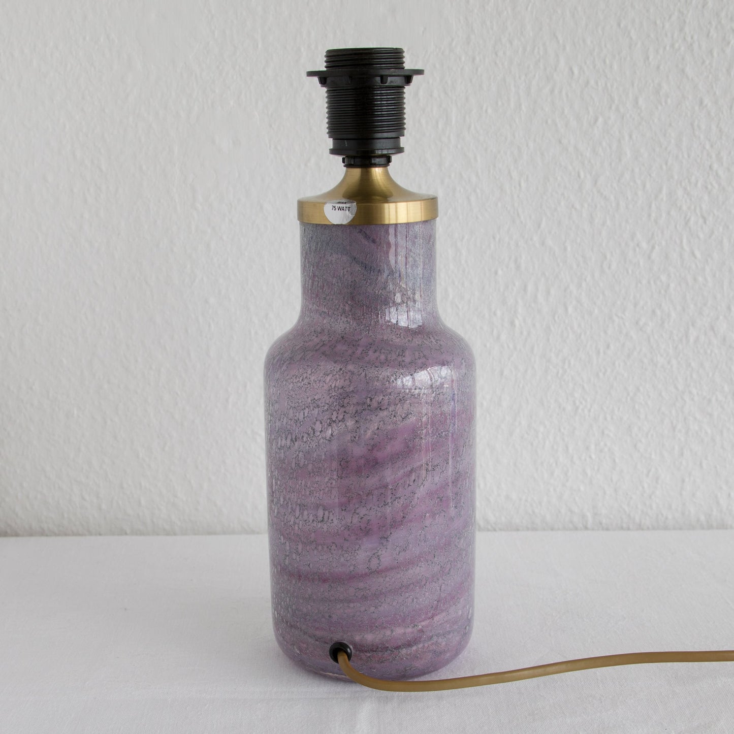 SIDSE WERNER Holmegaard TROLDGLAS Amethyst Marbled Crystal Glass Table Lamp Mollaris.com