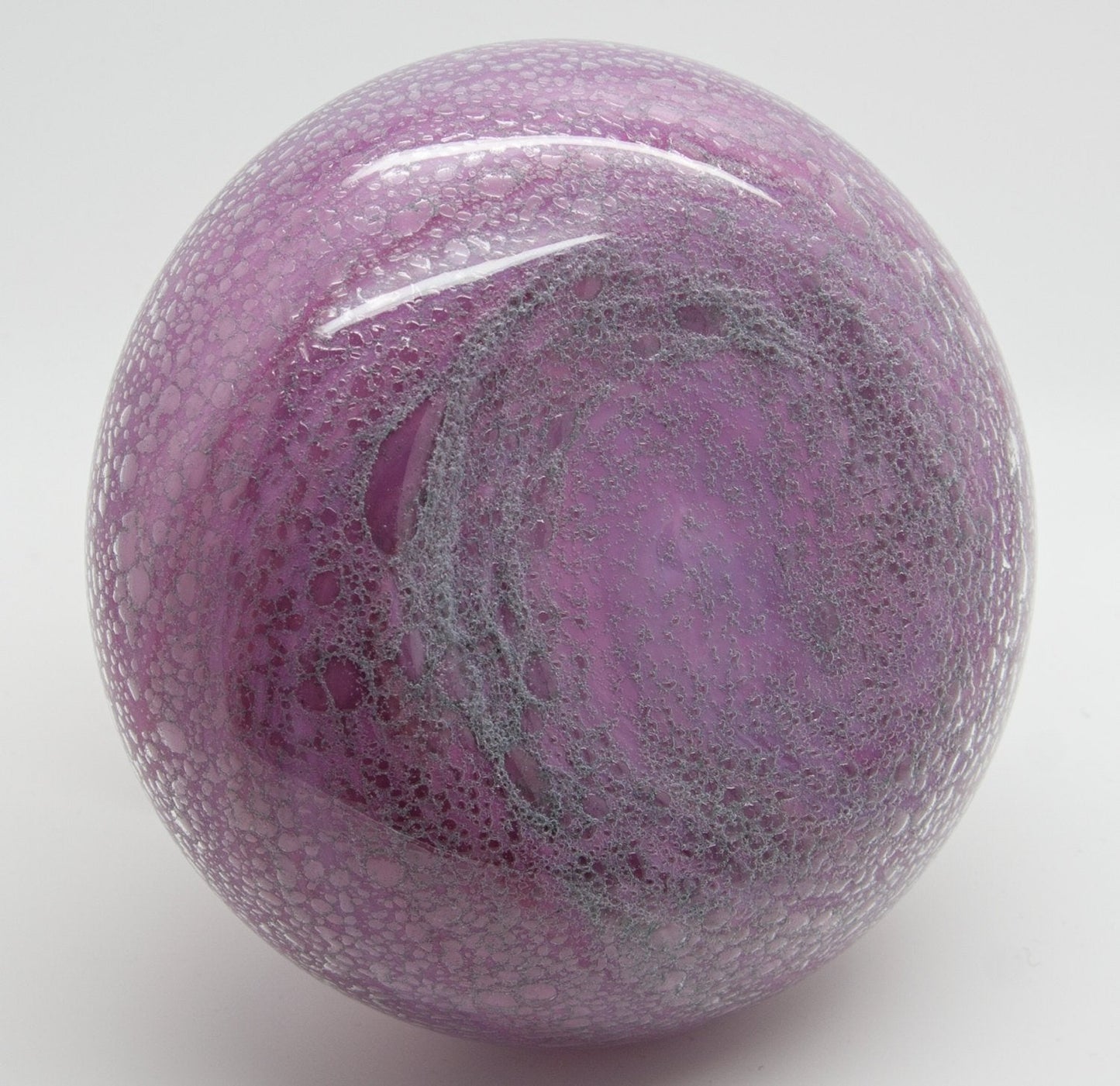SIDSE WERNER Holmegaard TROLDGLAS Amethyst Marbled Crystal Glass Vase Mollaris.com
