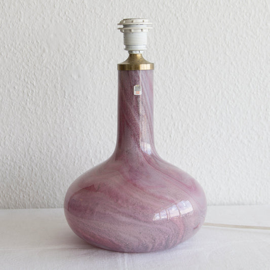 SIDSE WERNER Holmegaard TROLDGLAS Large Amethyst Marbled Crystal Glass Table Lamp Mollaris.com