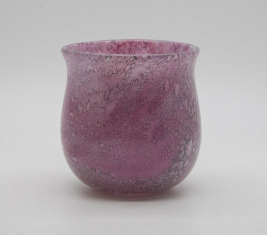 SIDSE WERNER Holmegaard TROLDGLAS Small Amethyst Marbled Crystal Glass Vase Mollaris.com