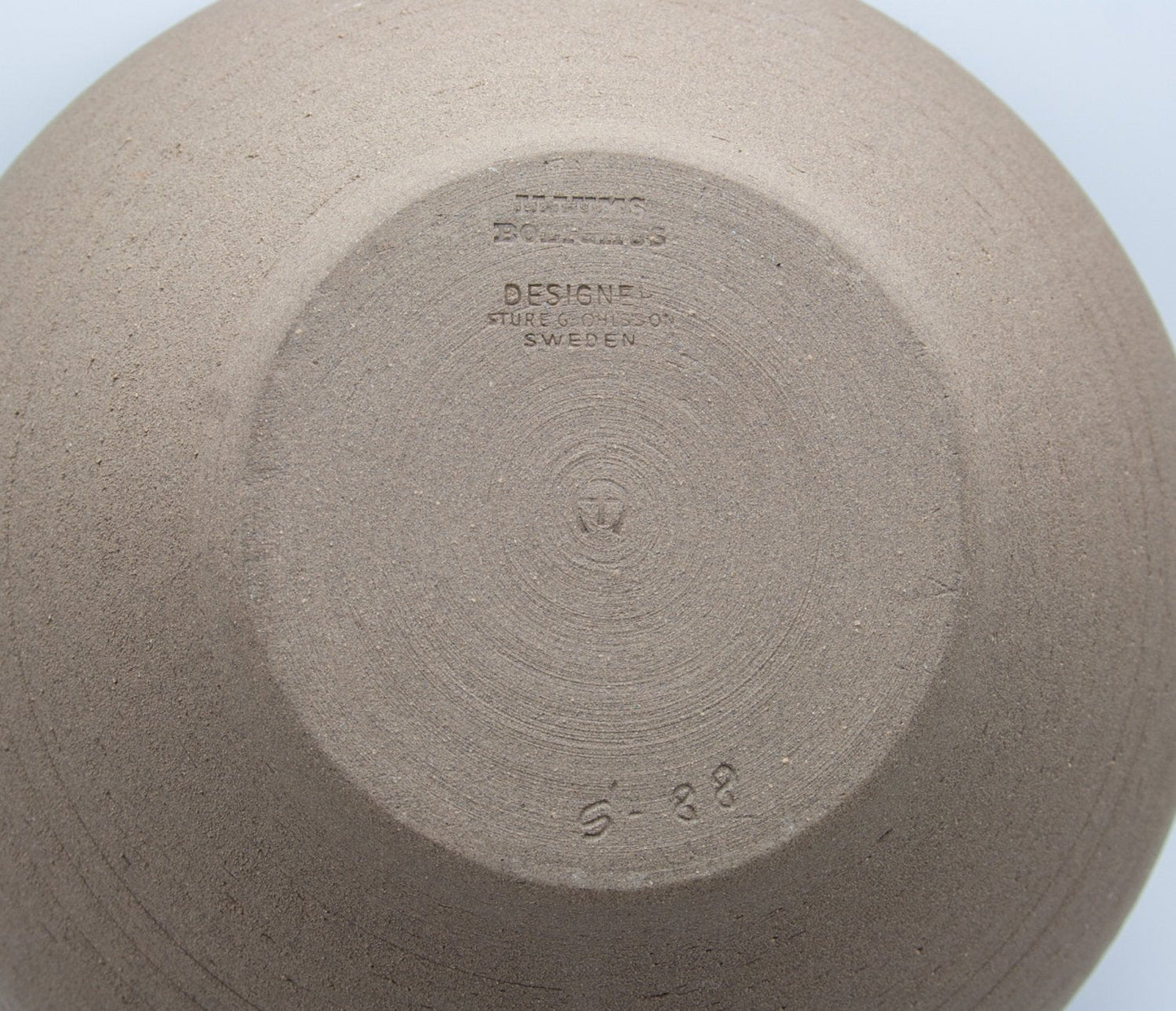 STURE G OHLSSON Dark Green Blue Glazed Bowl Mollaris.com
