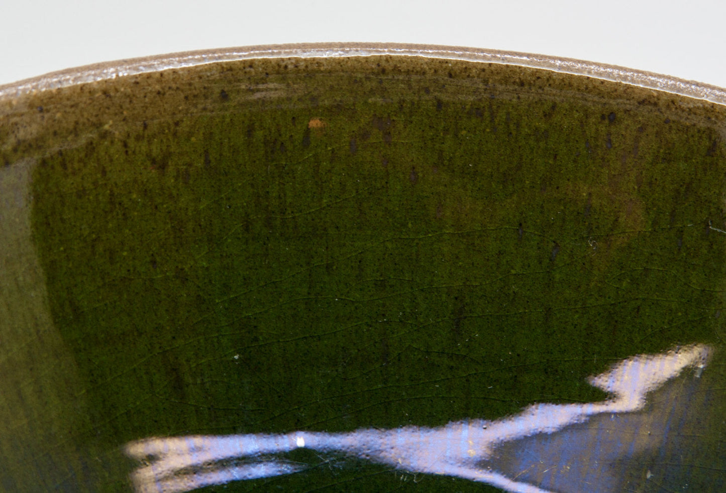 STURE G OHLSSON Dark Green Blue Glazed Bowl Mollaris.com