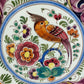 VELSEN SASSENHEIM Delfts Polychrome Large Bird Floral Decor Ceramic Fruit Bowl / Dish Mollaris.com 