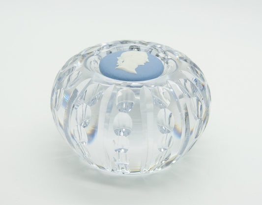 WEDGWOOD Julius Caesar Blue Jasper Cut Crystal Paperweight Mollaris.com