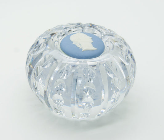 WEDGWOOD Julius Caesar Blue Jasper Cut Crystal Paperweight Mollaris.com