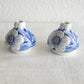 2 x Bing & Grøndahl EFFIE HEGERMANN-LINDENCRONE Art Nouveau Molded Floral Porcelain Vases Mollaris.com 