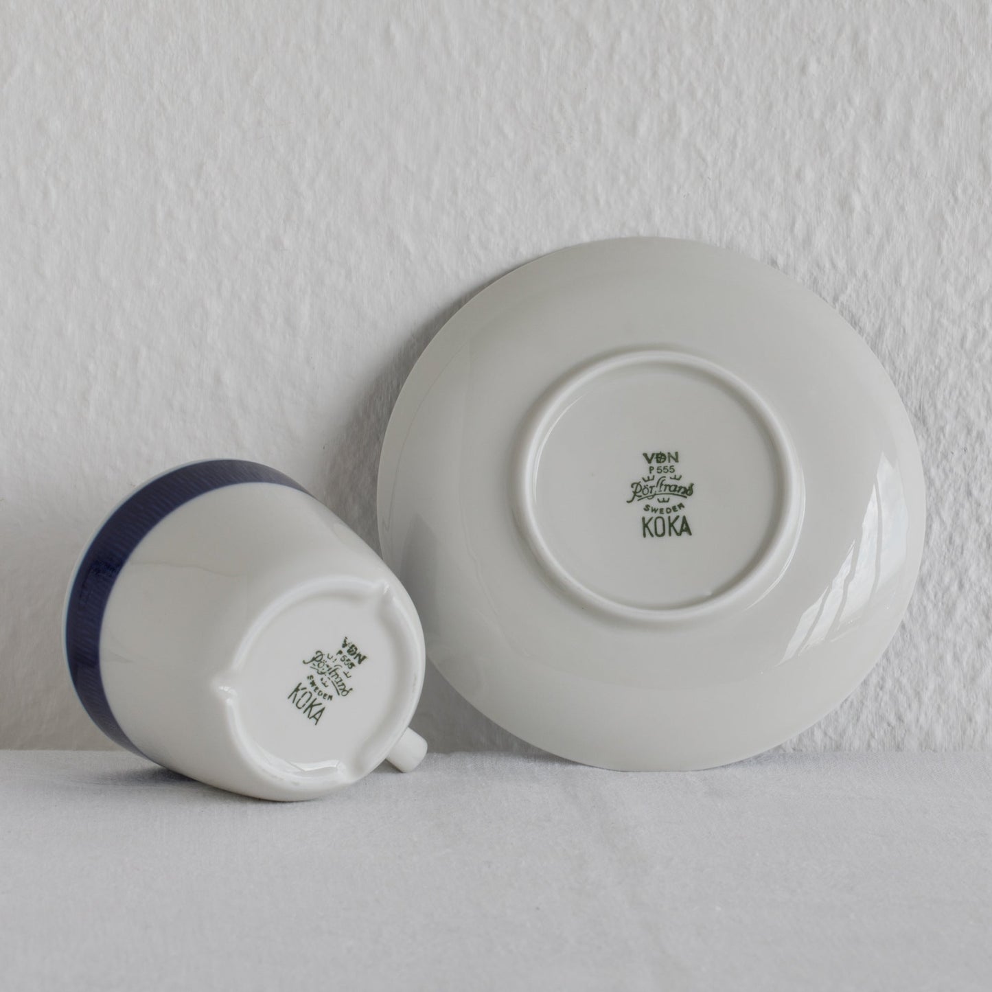 2 x Rörstrand HERTHA BENGTSON Tableware KOKA Coffee Cup + Saucer Mollaris.com