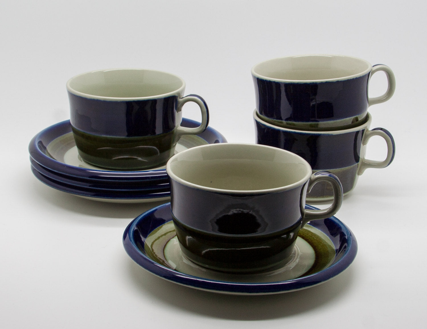 4 x Rörstrand MARIANNE WESTMAN Tableware ELISABETH Tea Cup + Saucer Mollaris.com