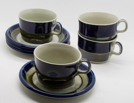 4 x Rörstrand MARIANNE WESTMAN Tableware ELISABETH Tea Cup + Saucer Mollaris.com