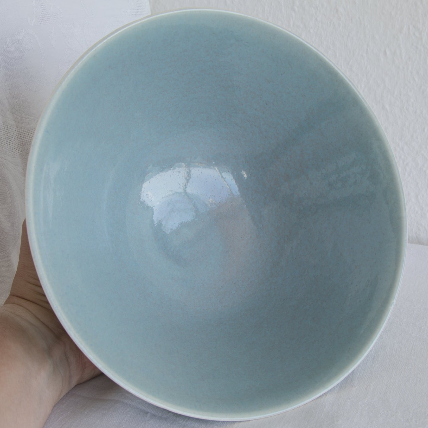ÅSE RISE Studio Contemporary Light Blue Glazed Stoneware Bowl Mollaris.com