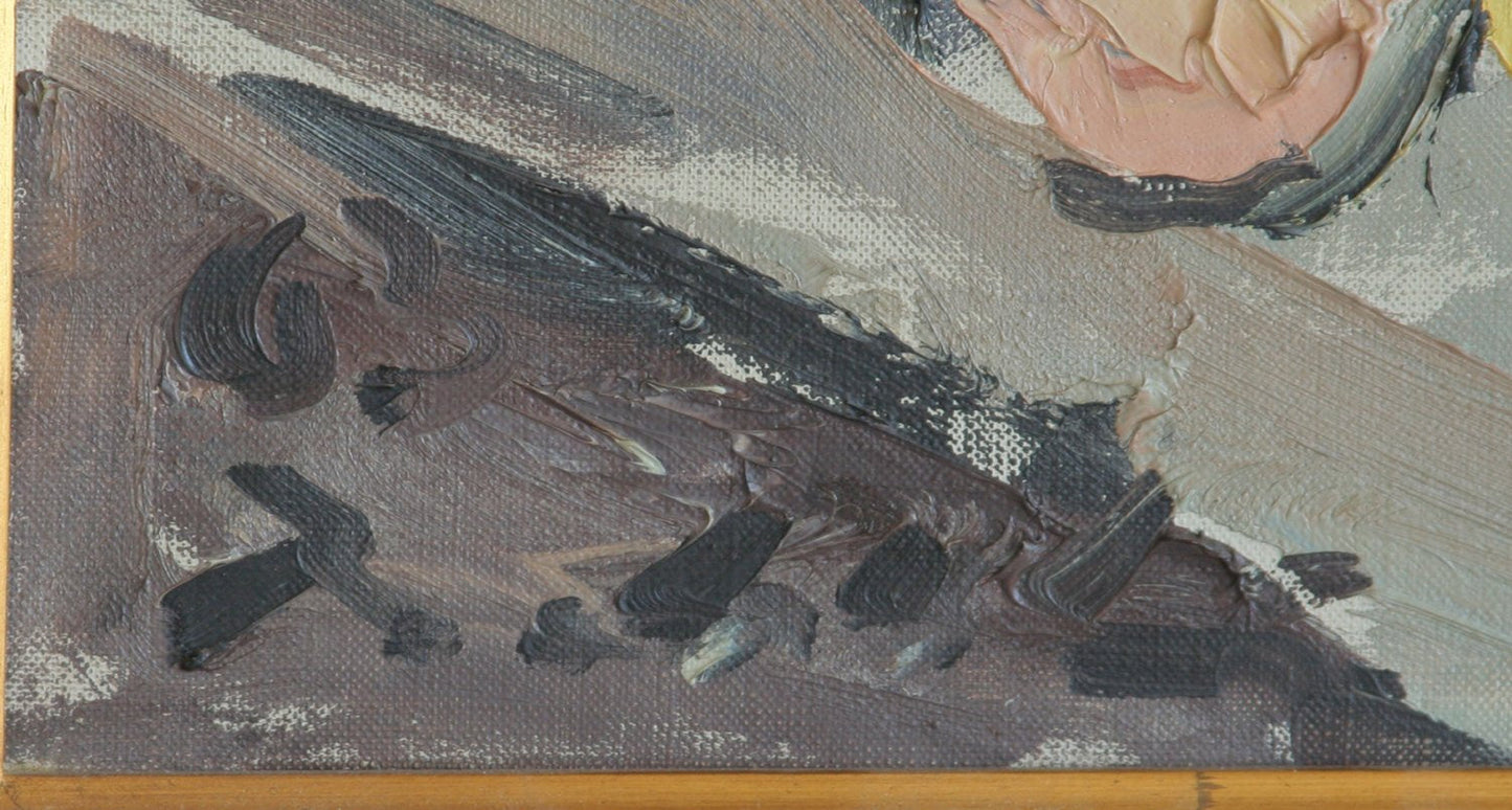 BØRGE BOKKENHEUSER Impressionist Still Life with Flowers and Fruit Painting Mollaris.com
