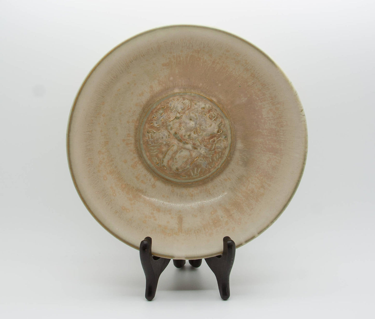 Bing & Grøndahl CATHINCA OLSEN Beige Glazed Stoneware Bowl Dish Mollaris.com