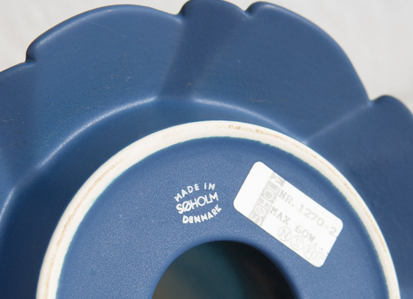 CHRISTEL CHRISTER Søholm PROPELLER Blue Glazed Stoneware Table Lamp Mollaris.com