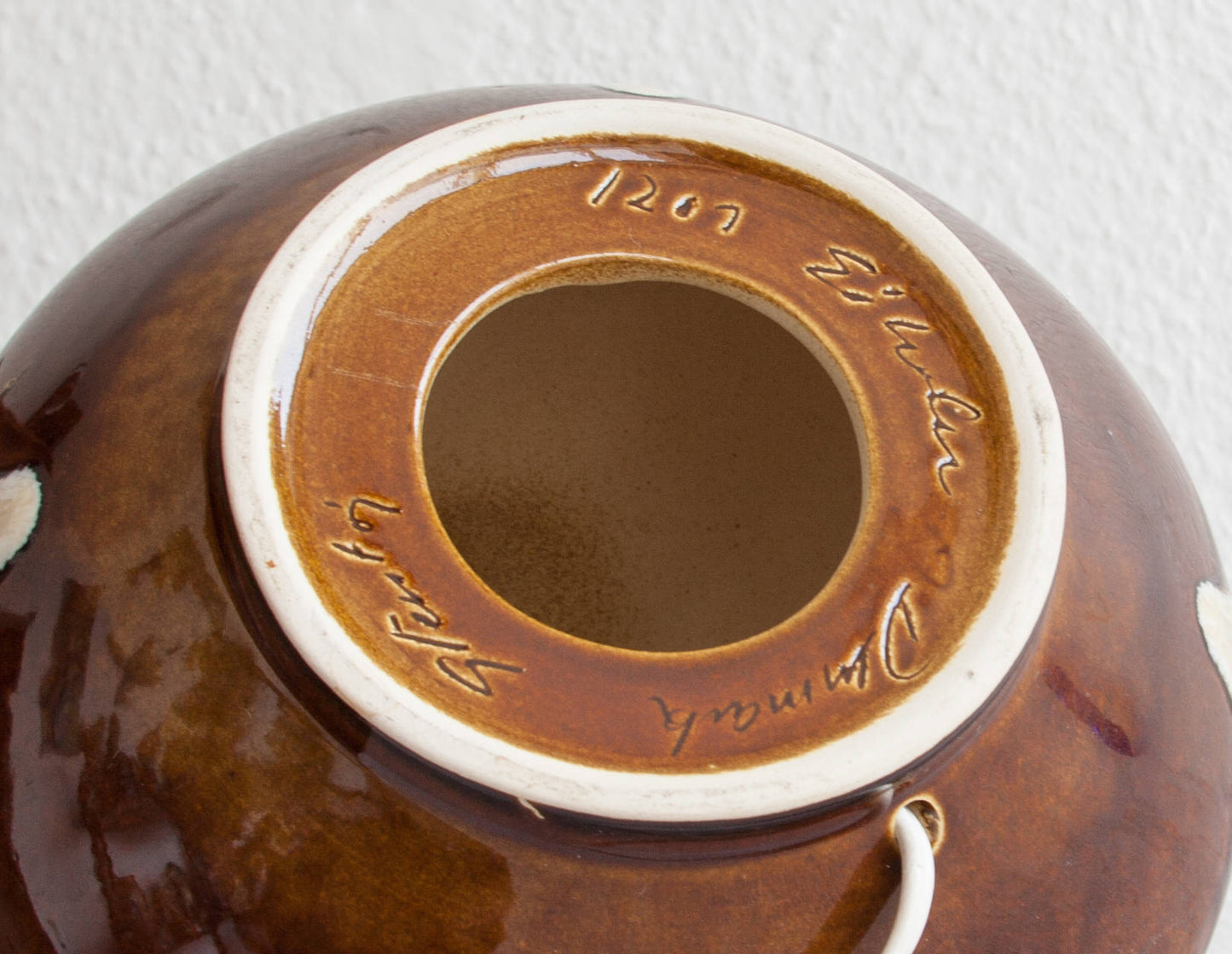 EINAR JOHANSEN Søholm Caramel Brown Glazed Ceramic Table Lamp Mollaris.com